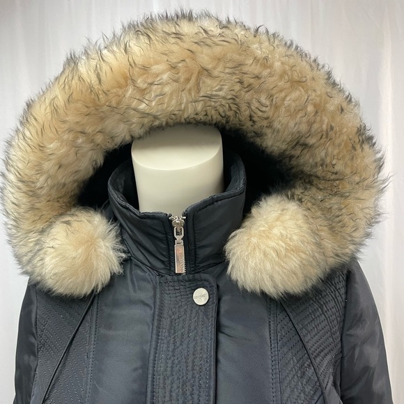 BERNARDO Winter Parka with Faux Fur Made from Wool Size Medium - Picture 2 of 8